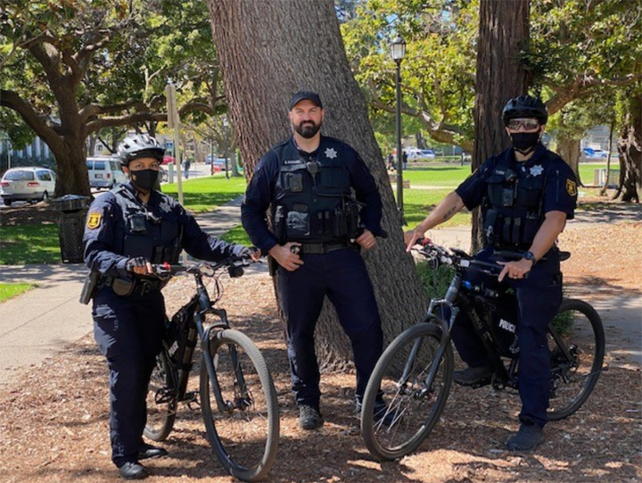 Berkeley police bike patrol officers