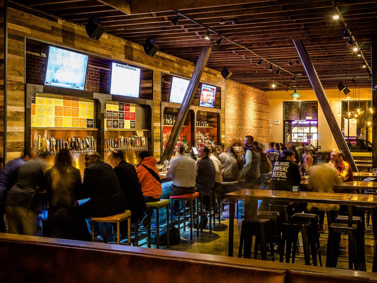 Bar with TV screens