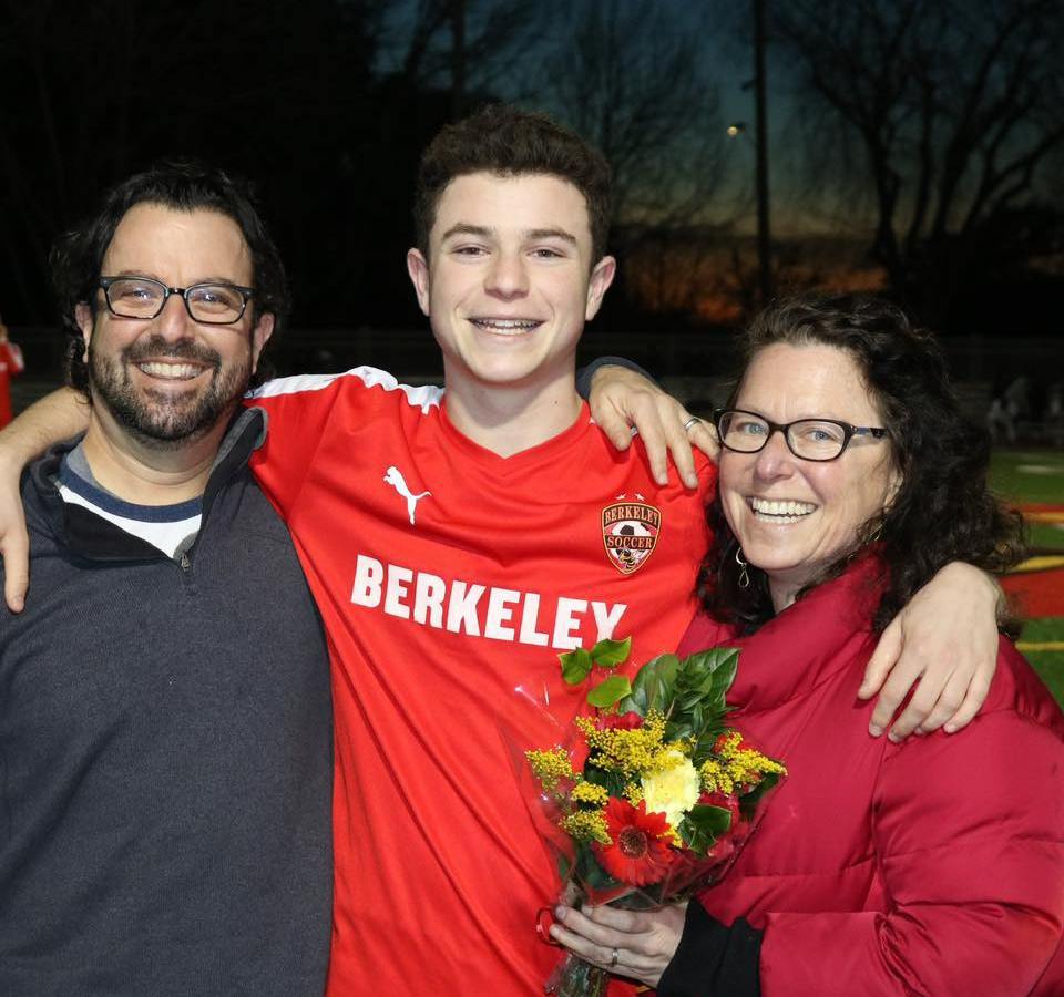 Eli Kane with his parents Scott and Nancy. Photo: Facebook