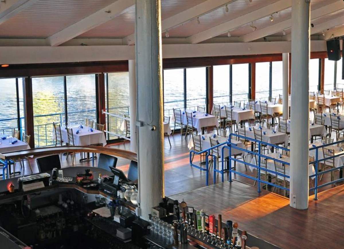 A waterfront dining room