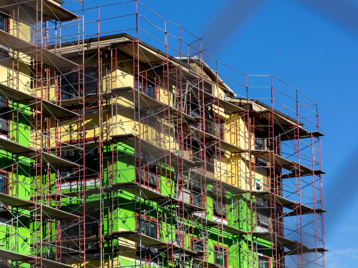 A housing construction site in downtown Berkeley